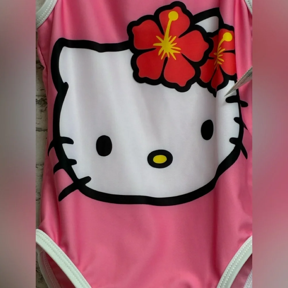 Hello Kitty Swimsuit Size 4/5 XS One Piece NEW WITH TAGS
